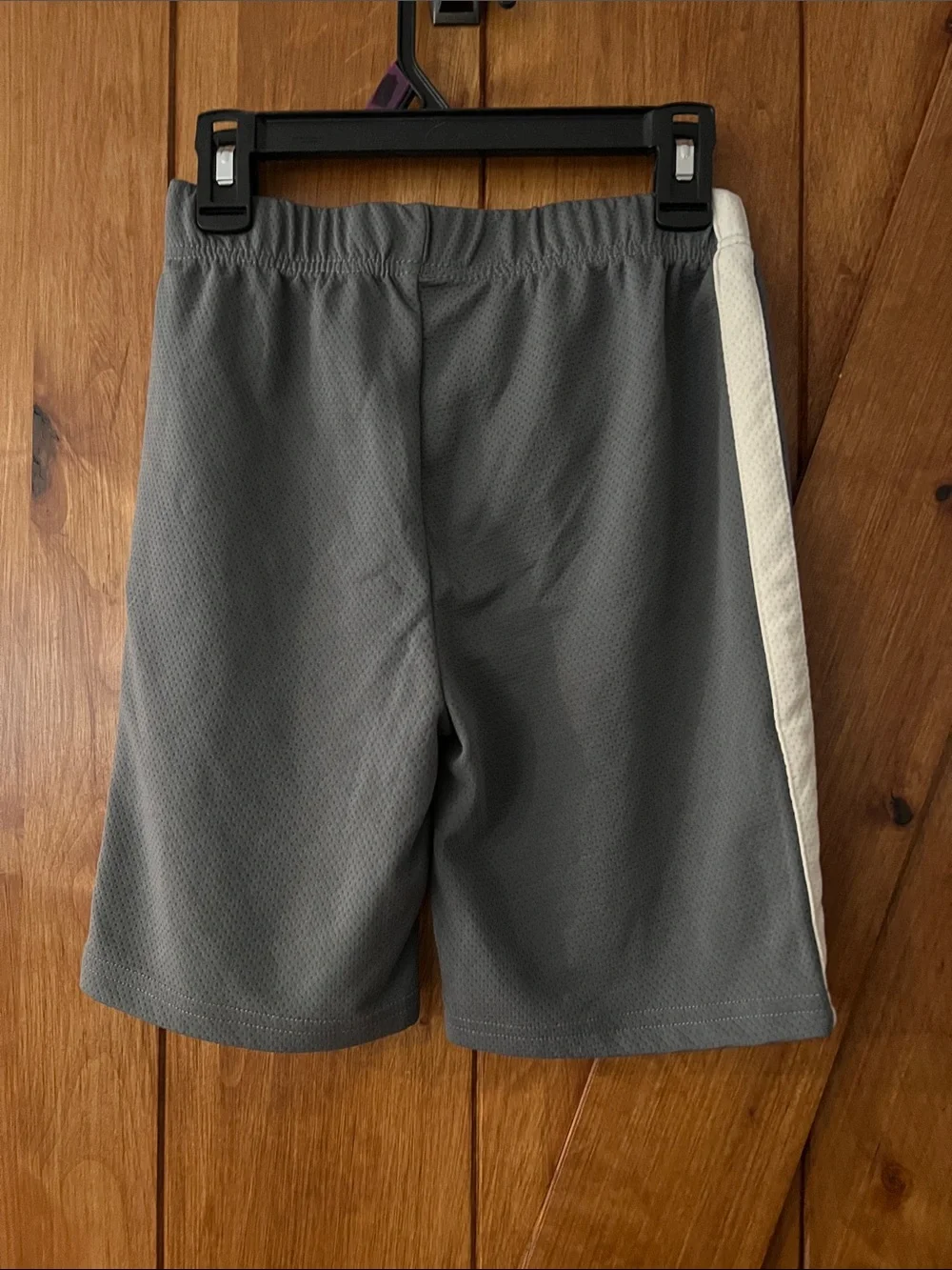 Boy’s Gray Athletic Shorts with Star Wars Bounty Hunter Emblem with side stripes